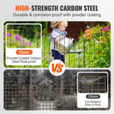 Garden Fence, 24in(H) x30ft(L) Animal Barrier Fence, Underground Decorative Garden Fencing with 2 Inch Spike Spacing, Metal Dog Fence for the Yard and Outdoor Patio, 28 Pack